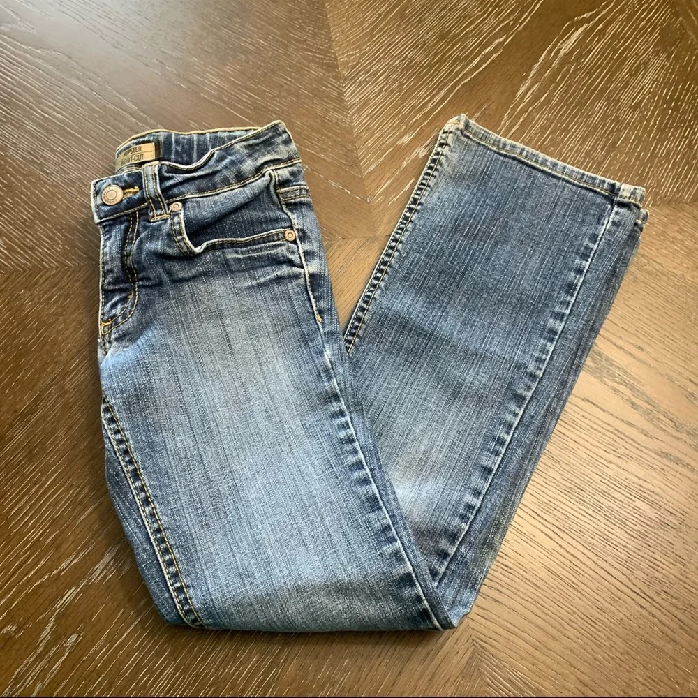 Old Navy denim faded hipster slim bootcut Jeans Size 10 slim